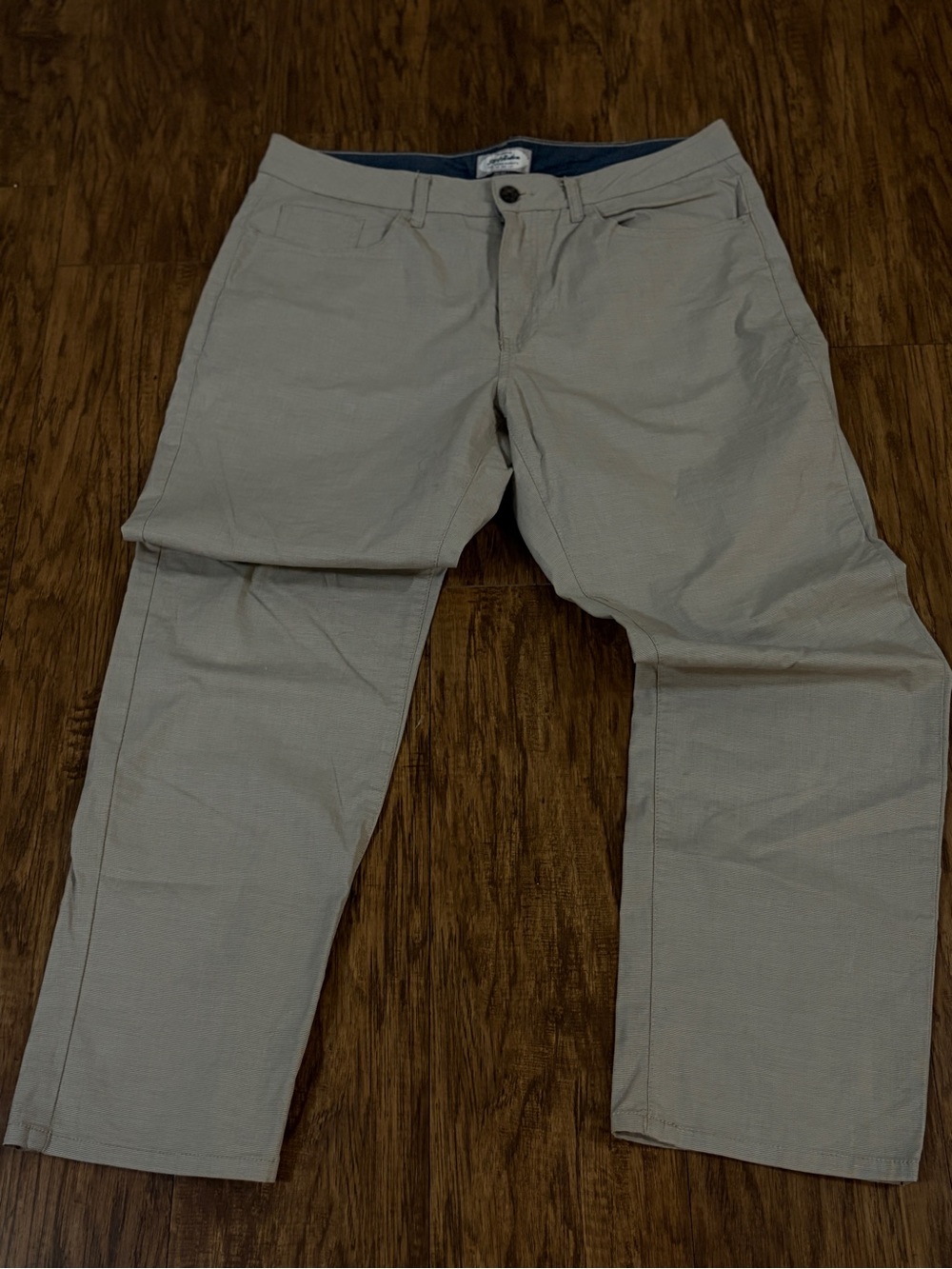 Men's Slim Straight Chino Pants in Light Tan